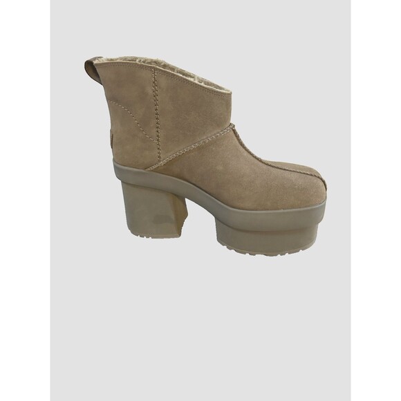 UGG NEW HEIGHTS PLATFORM MINI HICKORY SUEDE WOMEN'S BOOTS SIZE US 10 NEW - Picture 6 of 8